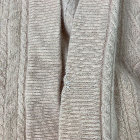 Peck & Peck Women's Long Cardigan Size Small Peach Open Front Lamb Wool Pockets - Picture 9 of 11
